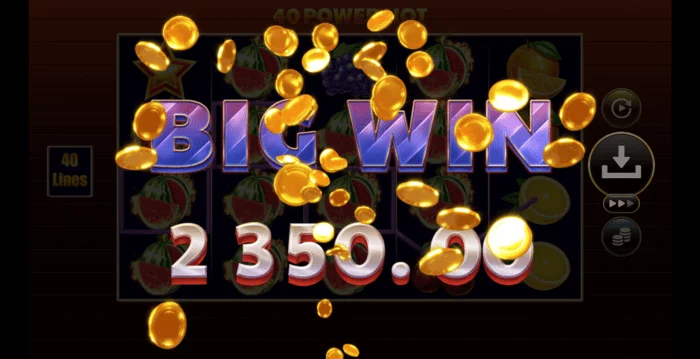 40 Power Hot Coin Boost big win